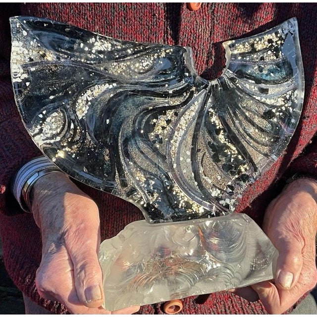 Early 21st Century Sand-Cast Glass and Gold Leaf Sculpture by Allister Malcolm, 2013 For Sale - Image 5 of 16