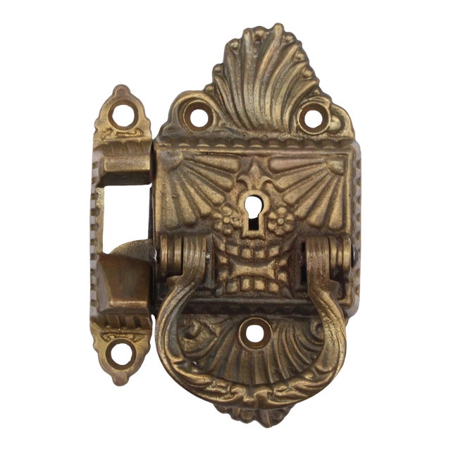 Vintage Art Deco Bronze Right Swing Ice Box Latch For Sale