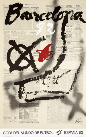 Antoni Tapies, Barcelona Poster, Lithograph