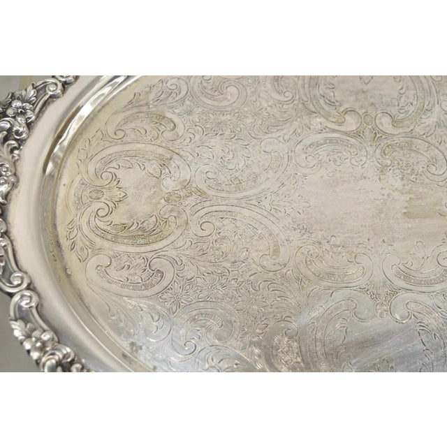 Vintage Epca Bristol Silver by Poole 73 16 Silver Plated Oval Platter Bar Tray For Sale - Image 11 of 11