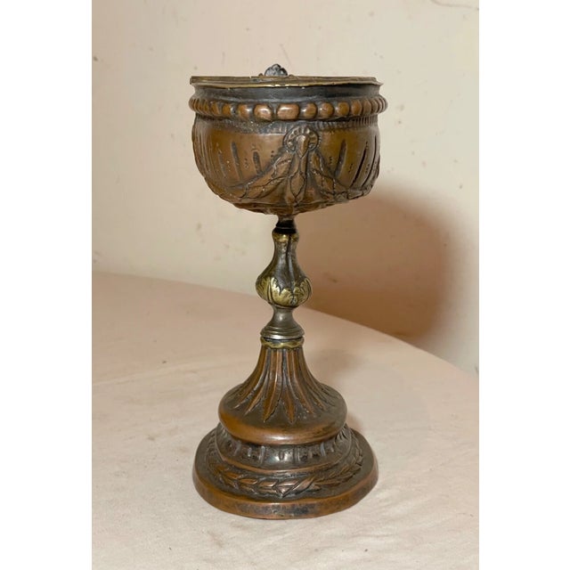 Antique 18th Century Handmade Copper Brass Bronze Incense Censor Thurible Boat For Sale - Image 4 of 16