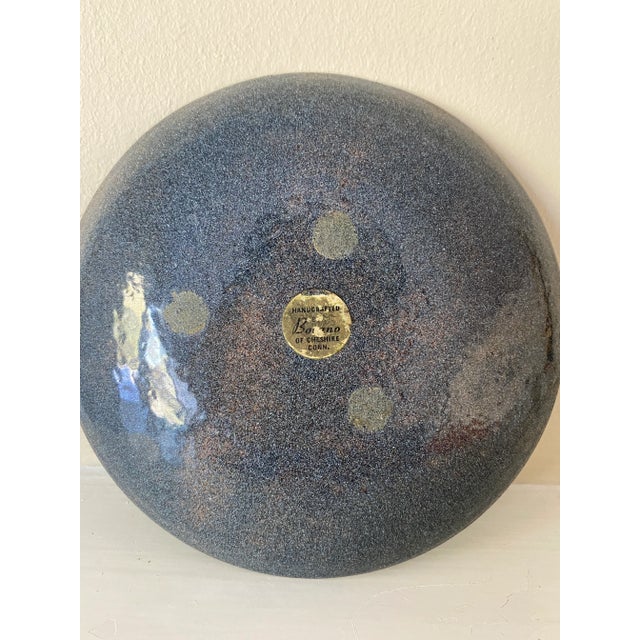 Mid-Century Modern 1960s Bovano Blue and Gold Enamel on Copper Plate Catchall Vide-Poche For Sale In Jacksonville, FL - Image 6 of 7