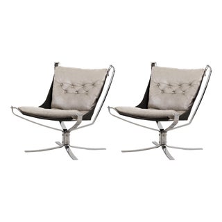 Vintage Falcon Chairs by Sigurd Ressell for Vatne Møbler, 1970s, Set of 2 For Sale