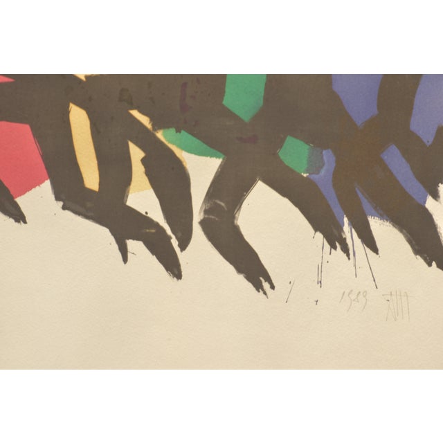 Figuren, Illegible Signature, 1989, Lithograph, 17/90, Framed For Sale - Image 4 of 6