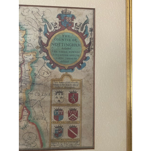 Late 20th Century Ethan Allen “British Country Map” Framed & Matted Print "Mint" Condition For Sale - Image 10 of 11