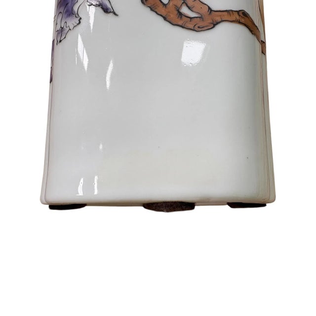 Mid 20th Century Nora Fenton Hand Painted Chinese Porcelain Vase For Sale - Image 9 of 11