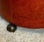 Brown Vintage 1980s Pair of Cognac Tufted Barrel Club Chairs by Classic Leather Inc., Hickory Nc – Top Grain Leather on Brass Shepherd Casters For Sale - Image 8 of 17