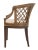 2020s Lattice Back Armchair in Greige For Sale - Image 5 of 10