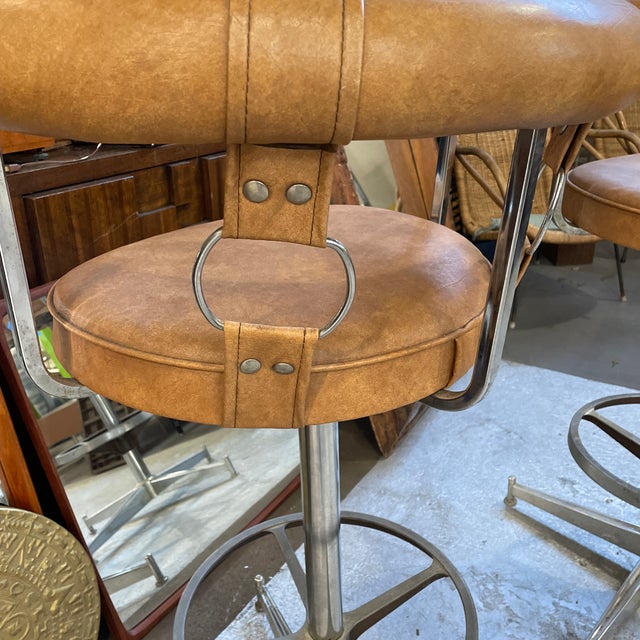 1970s Vintage Daystrom Furniture Company Swivel Bar Stools a Pair