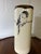 Antique White Laura Zindel Hand Made Stenciled Chickadee Earthenware Vase For Sale - Image 8 of 8