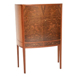 Vintage Swedish Walnut Drinks Cabinet by Johan Byström, 1958 For Sale