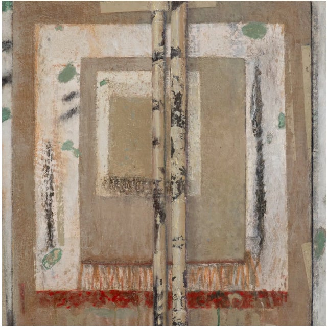 Mid-Century Modern Mid-Century Modern Oil on Canvas Abstract Painting For Sale - Image 3 of 5