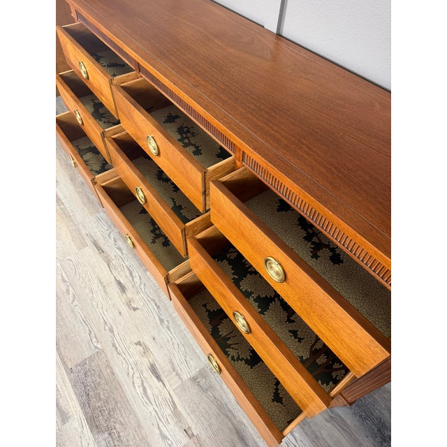 1950s Refinished Walnut Dresser by Stanley For Sale - Image 10 of 15