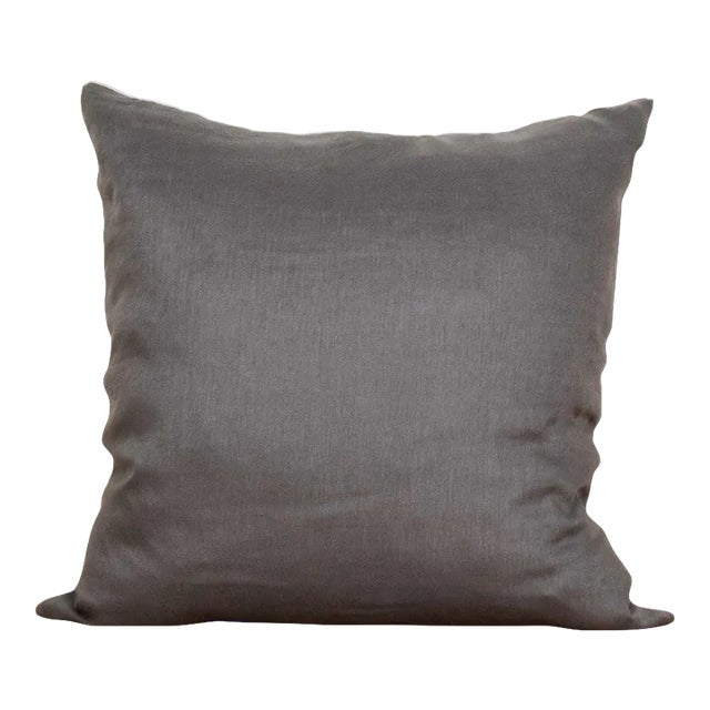 Gray Linen Pillow For Sale