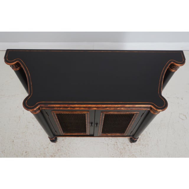 Ardley Hall Ebony & Gold Grill Front Console Cabinet For Sale - Image 9 of 18