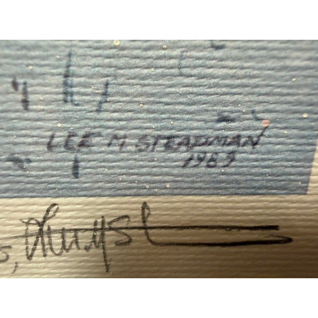 Realism Circa 1989 L. M. Steadman Snowstorm on the Stead Farm Watercolor, Signed For Sale - Image 3 of 12