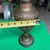 1970s Large Brass Hand Painted Design Vase For Sale - Image 10 of 10