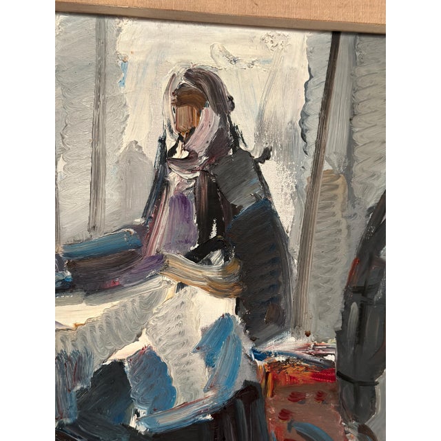 Eric Lo, Figures in Traditional Attire, 1950s, Oil on Canvas, Framed For Sale - Image 13 of 15