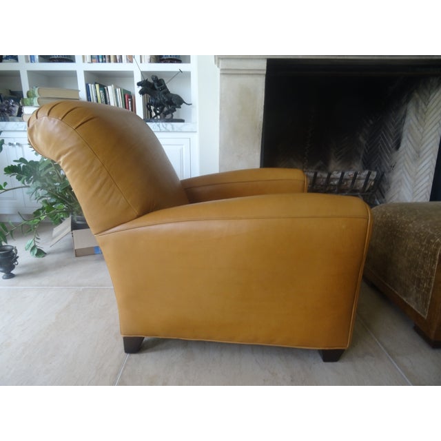 Art Deco Style Leather Chairs by Lee Industries For Sale In Los Angeles - Image 6 of 11