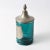 Mid-Century Modern Mid-Century French Turquoise Glass Jar from Letain a La Rose, 1960s For Sale - Image 3 of 8