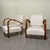 Art Deco Italian Armchairs in Curved Wood, 1930s, Set of 2 For Sale - Image 4 of 15