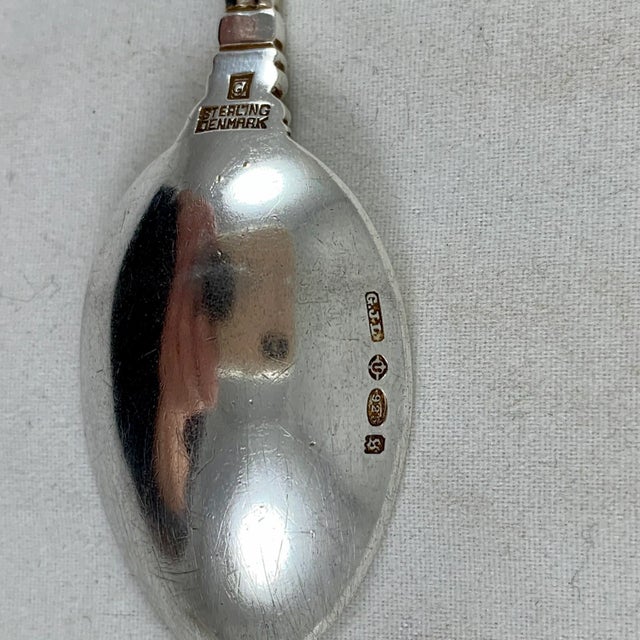 Georg Jensen Sterling Silver Acorn Pattern Breakfast Spoons Mixed Set of 8 For Sale - Image 9 of 11