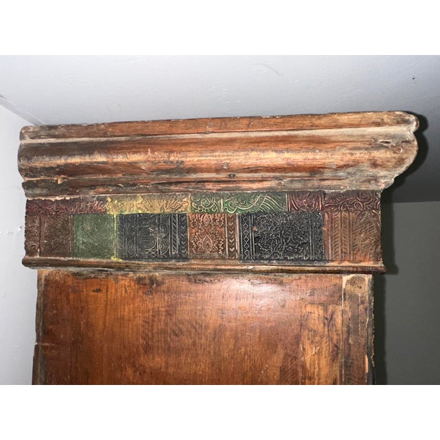 Brown Late 20th Century Indian Hand-Carved Solid Wood Bookcase With Intricate Carved Panels For Sale - Image 8 of 13