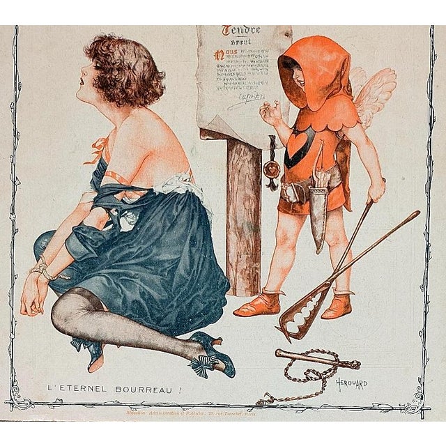 Illustration La Vie Parisienne 1919 Chéret Héroard "L'Éternel Bourreau!" Cover Print For Sale - Image 3 of 3