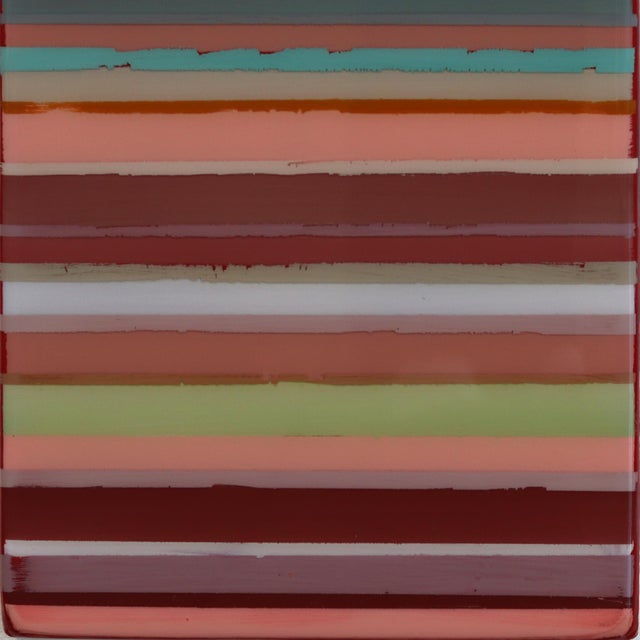 Tall Sunspot 71 - Original Striped Minimalist Resin Abstract Painting on Wood Panel by Ricky Hunt For Sale - Image 4 of 9
