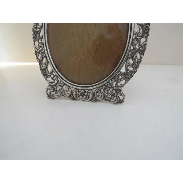 Late 19th Century Netherlands Dutch Hallmarked Silver Frame Convex Glass Easel Back For Sale - Image 4 of 10