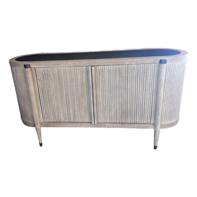 Tambour Console Cabinet For Sale