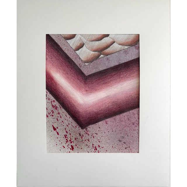 Abstract Barbara Beck Mix Watercolor and Graphite on Paper For Sale - Image 3 of 3