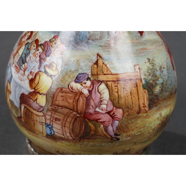 Antique Flask in Silver and Enamel, 1880 For Sale - Image 6 of 16