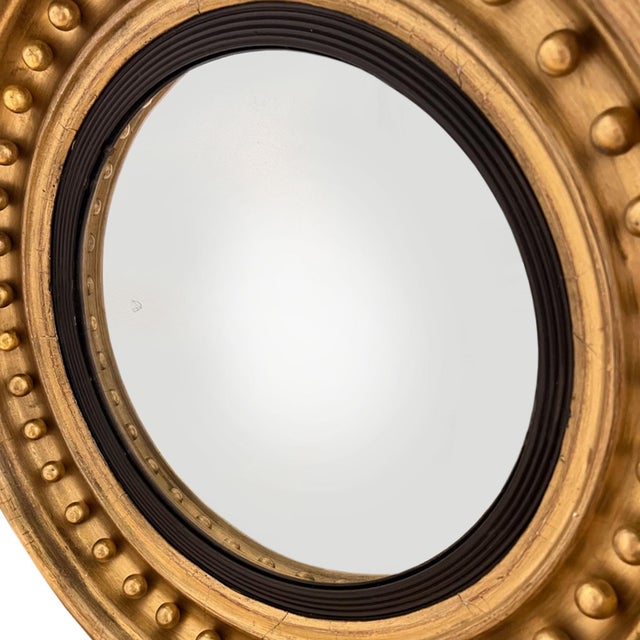 Wood English Convex Regency Mirror For Sale - Image 7 of 7