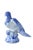 Chinoiserie Vintage Chinoiserie Blue & White Porcelain Parrot Figurine | Hand-Painted Bird Sculpture For Sale - Image 3 of 5