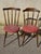 Wood and Fabric Chairs, Set of 2 For Sale - Image 15 of 18