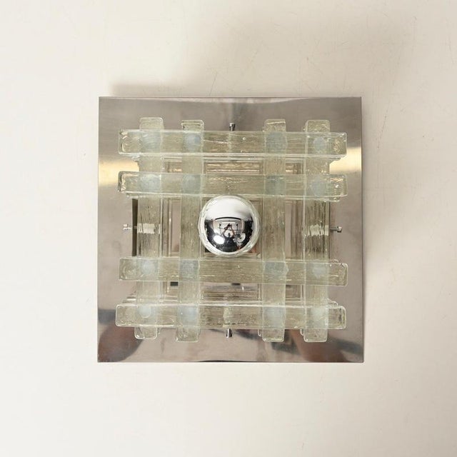 Glass Jenga Glass Ceiling Light by Albano Poli for Poliarte, Italy, 1970s For Sale - Image 7 of 16