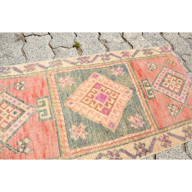 Vintage Oushak Wool Nomadic Rug For Sale - Image 4 of 6