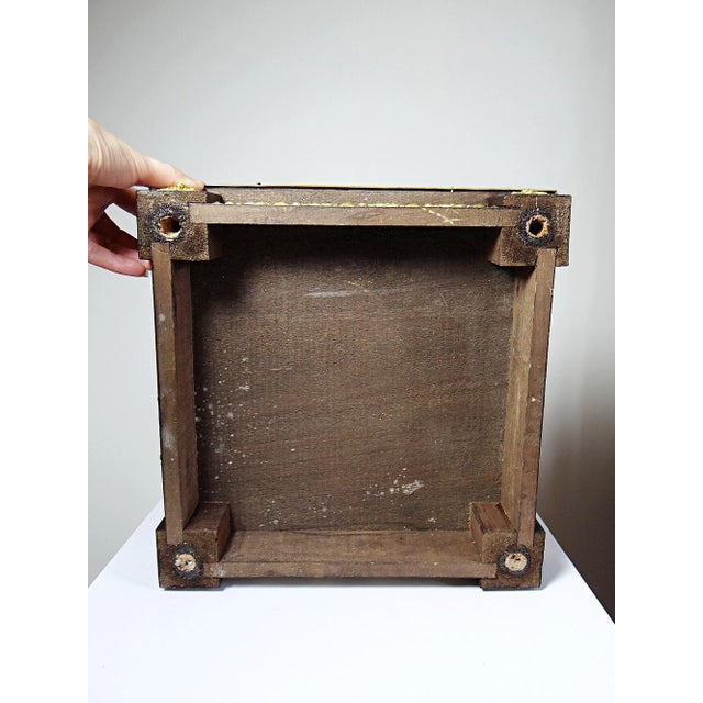 Antique Wooden Side Table Top in Gilt Metal and Onyx, 1900s For Sale - Image 11 of 12