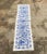 Decorative table runner, Suzani wall hanging, perfect colors and patterns. White and blue, pomegranate and wheat design...