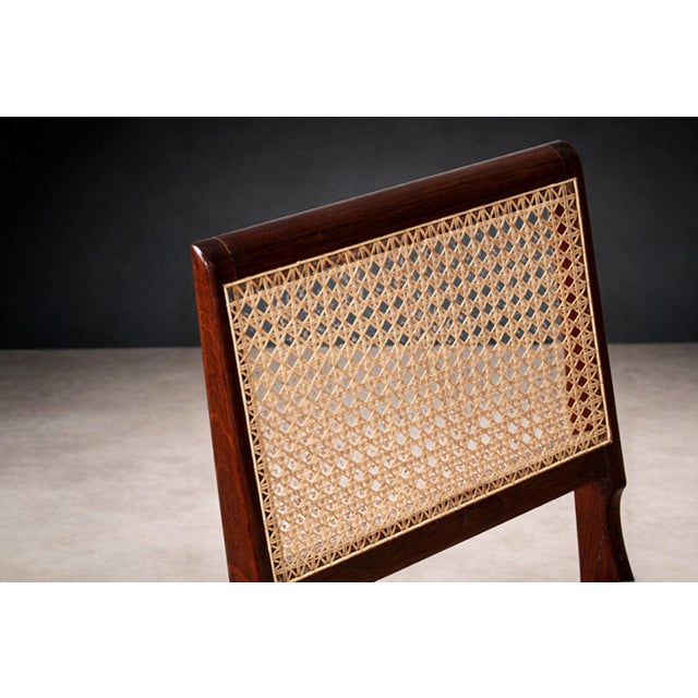 Off-white Set of 2 Chairs in Caviuna wood & Leather, Forma, 1950s - Lot 176 For Sale - Image 8 of 12