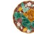 Wedgwood Majolica 'Vine & Strawberry' plate, English, with a large central green grape leaf, purple grapes, strawberries,...