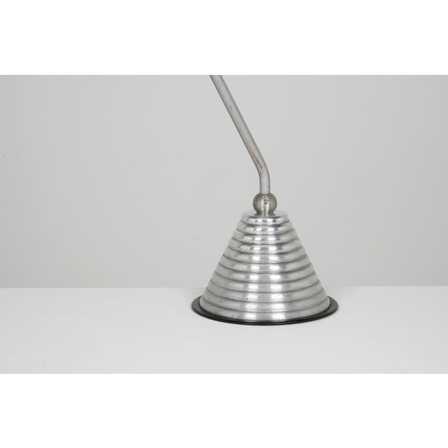 1980s Vintage Table Lamp in Anodized Aluminum, 1980 For Sale - Image 5 of 7