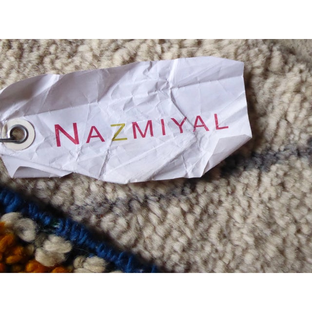 Modern Vintage Moroccan Hand-Woven Wool Tapestry For Sale - Image 3 of 3