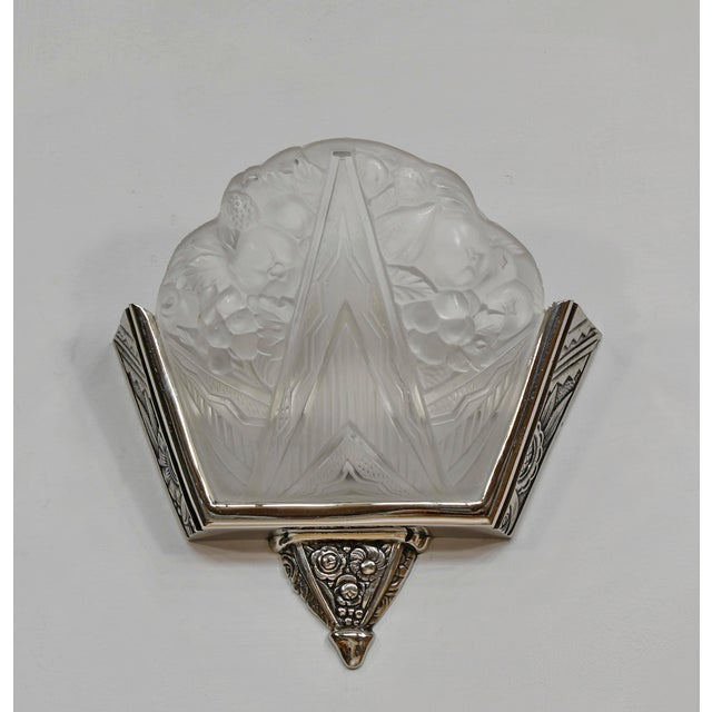 Art Deco A Pair of French Art Deco Wall Sconces by Jamain & Ejg 1925 France - 3 Pairs Available For Sale - Image 3 of 10