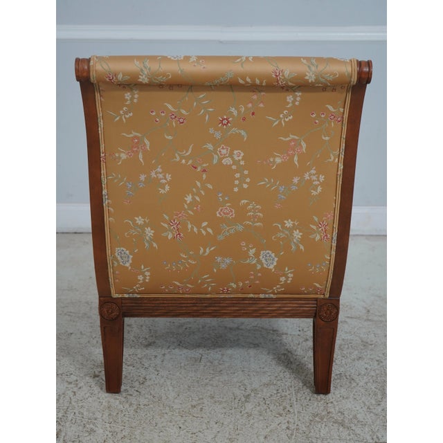 Ethan Allen Pair Ethan Allen Regency Style Carved Bergere Chairs For Sale - Image 4 of 12