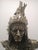 Boho Chic Indian Chief Statue in Brass & Wood, 1970s For Sale - Image 3 of 18