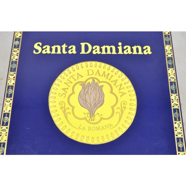 Santa Damiana La Romana Blue Lacquered Wood Cigar Humidor Box. Very nice pre-owned item. Circa 21st Century, Pre-owned....