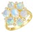 Nina Zhou Celestial Opal Diamond Cocktail Ring in 14k Yellow Gold, size 6.5 For Sale