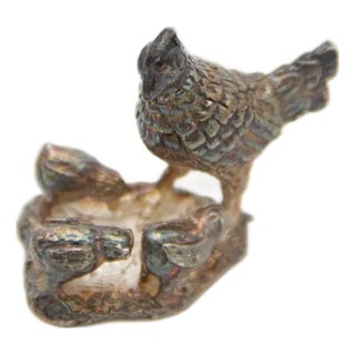 Silver Miniature of Hen with Three Chicks For Sale